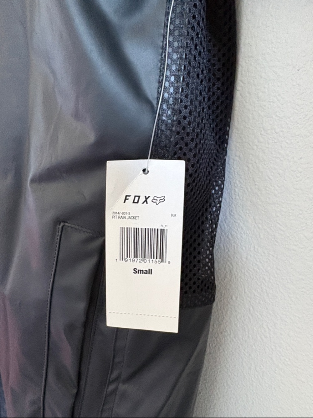 Fox Black Waterproof Pit Rain Jacket - Picture 2 of 9